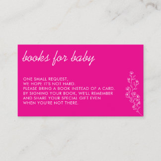 Rosa med Tiny White Flowers "Bokar for Baby" Tilläggskort