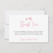  Rosa med vattenfärg Bow Ribbon Girl Baby Shower