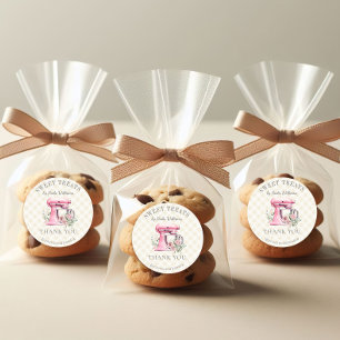 Rosa med vattenfärg - Mixer Bakery Tack Runt Klistermärke