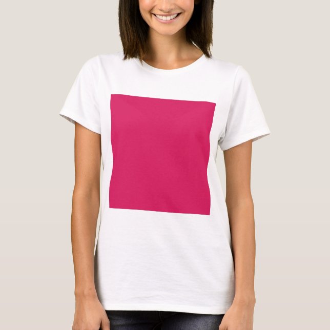 rosa med vit gräns t shirt (Framsida)