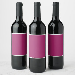 rosa med vit gräns vinflaska etikett