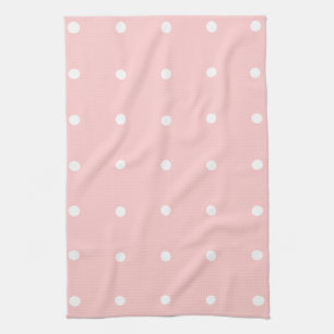 Rosa med vit Polka dots kökshandduk