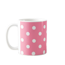 Rosa med vita prickar Mugg