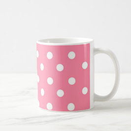 Rosa med vita prickar Mugg