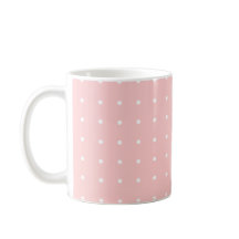 Rosa med vitpoka-punkter Mugg