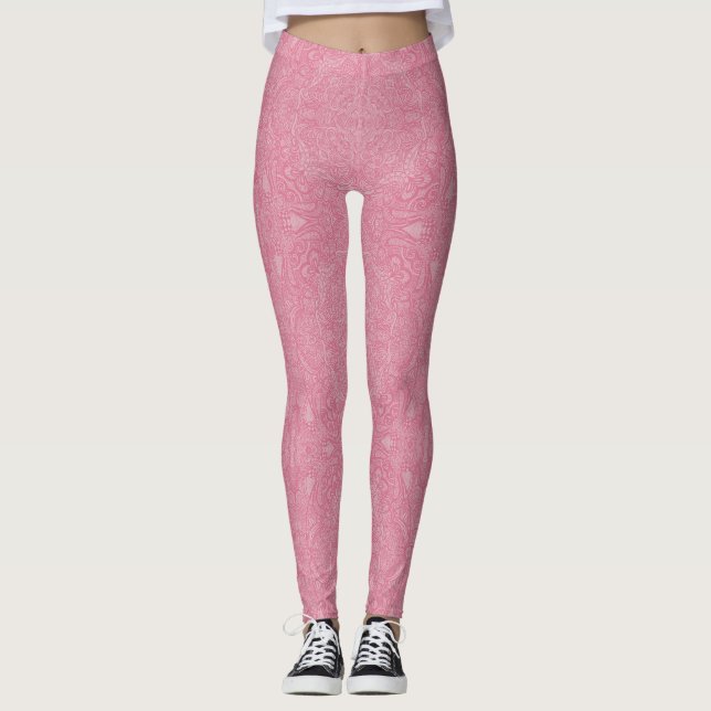 Rosa medaljbyxor leggings (Framsida)