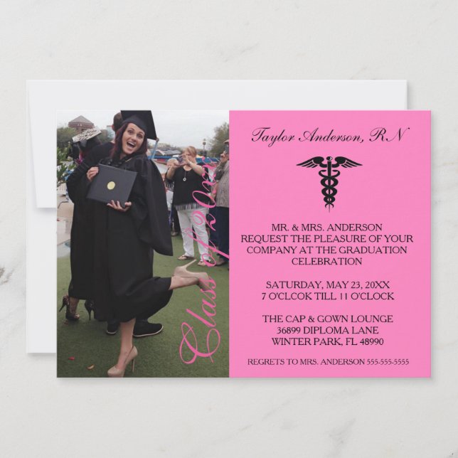 Rosa Medical RN School Studenten Inbjudningar (Framsida)