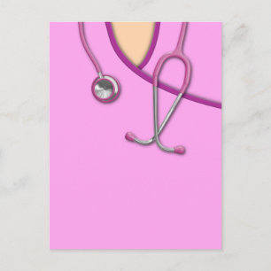 Rosa Medical Scrubs Vykort