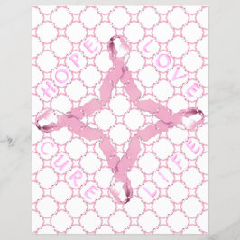 Rosa Medvetenhet om bröstcancer hos band Reklamblad