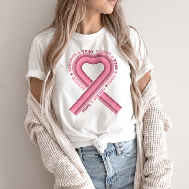 Rosa Medvetenhet om bröstcancer Retro för bröstcan T Shirt (Skapare uppladdad)