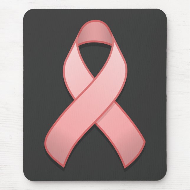 Rosa medvetenhetband Mousepad Musmatta (Framsidan)