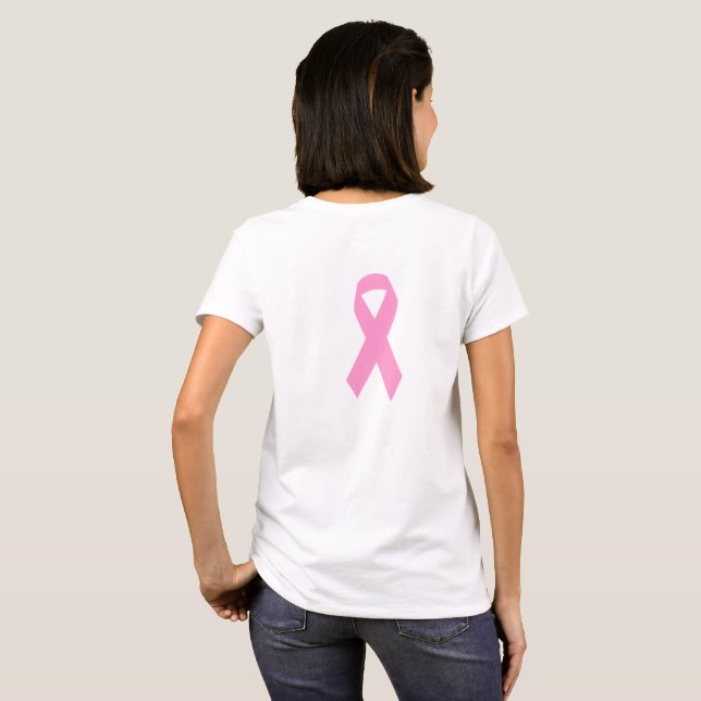 Rosa medvetenhetsband t shirt (Hel baksida)