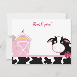 Rosa Mejerikogård Flat Tackkort Inbjudningar