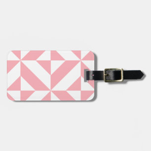 Rosa Melon Geometric Deco Cube Mönster Bagagebricka