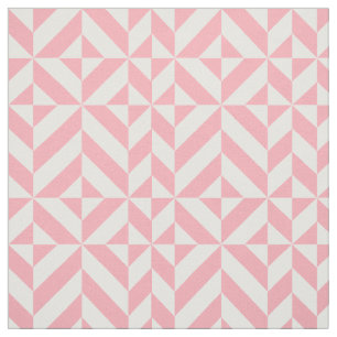 Rosa Melon Geometric Deco Cube Mönster Tyg