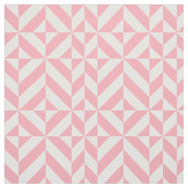 Rosa Melon Geometric Deco Cube Mönster Tyg (Provkarta)