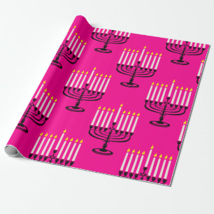 rosa menorah hanukkah purim jewant print presentpapper