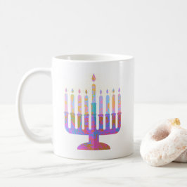 Rosa Menorah Kaffemugg