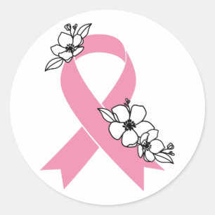 Rosa menyfliksområdet med Blommar Runt Klistermärke
