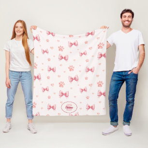 Rosa - menyfliksområdet, Mönster för hjärt- och fä Fleecefilt