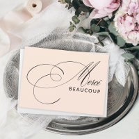  Rosa Merci Beaucoup Elegant Calligraphy