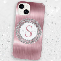 Rosa Metall Diamonds Monogram Sparkly Luxurious