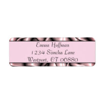 Rosa Metall Return-adressetikett
