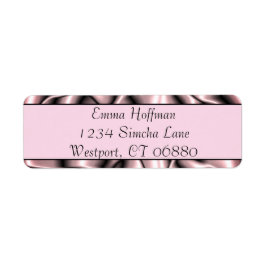 Rosa Metall Return-adressetikett Returadress Etikett