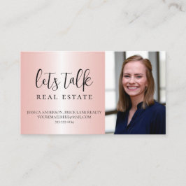 Rosa Metallic Real Gods Business Visitkort