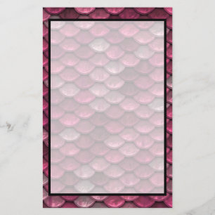 Rosa Metallic Scales Struktur Brevpapper