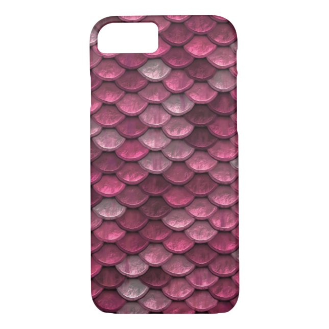 Rosa Metallic Scales Struktur Case-Mate iPhone Skal (Baksida)