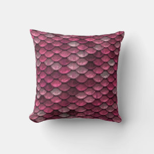 Rosa Metallic Scales Struktur Kudde