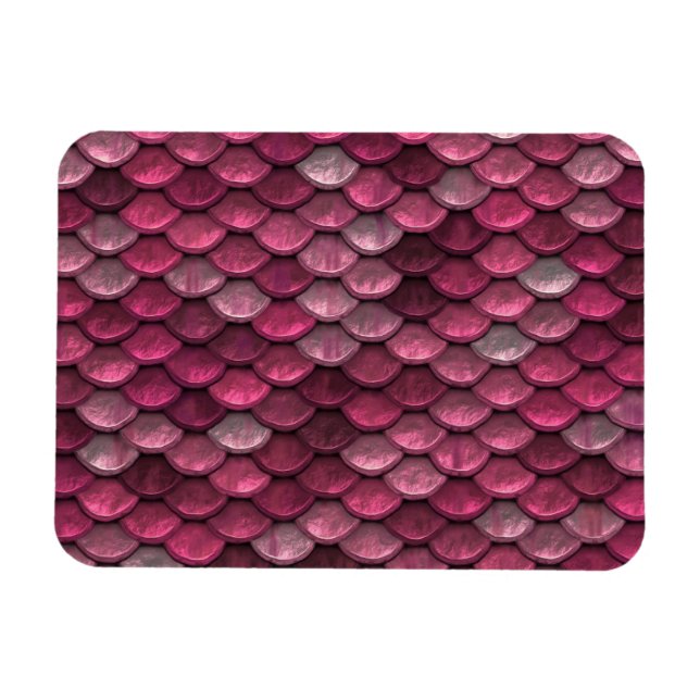 Rosa Metallic Scales Struktur Magnet (Horisontell)