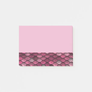 Rosa Metallic Scales Struktur Post-it Block