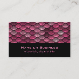 Rosa Metallic Scales Struktur Visitkort