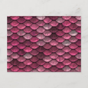 Rosa Metallic Scales Struktur Vykort