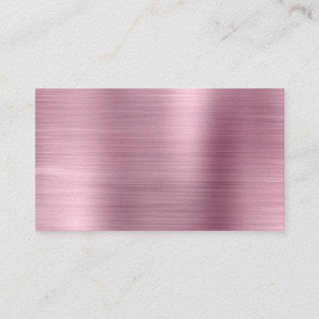 Rosa Metallic Shimmer Foil Blank Placeringskort (Framsida)