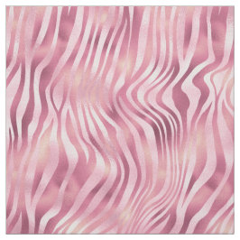 Rosa Metallic Zebra tryck Tyg