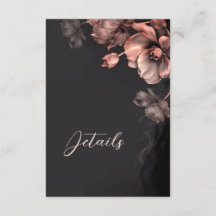 Rosa metallisk svart med blommiga detaljer
