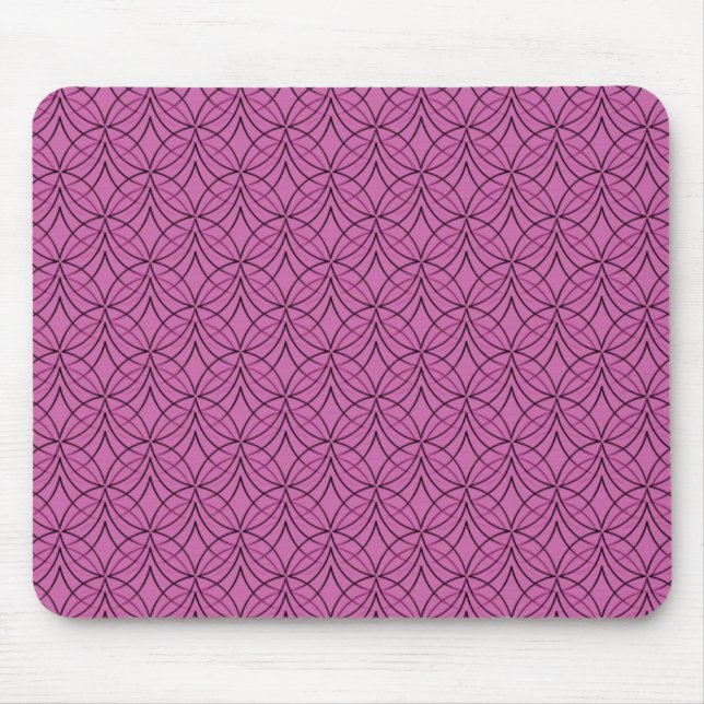 Rosa Metro Retro Mousepad Musmatta (Framsidan)