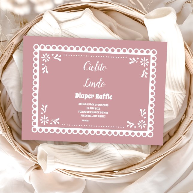 Rosa Mexican Cielito Lindo Diapper Raffle Tilläggskort (Skapare uppladdad)