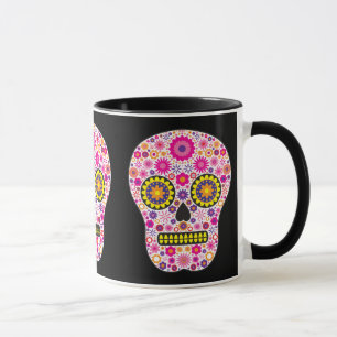 Rosa mexicansk sockerskalle mugg