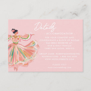 Rosa mexikansk dansare Destination Bröllop Tilläggskort