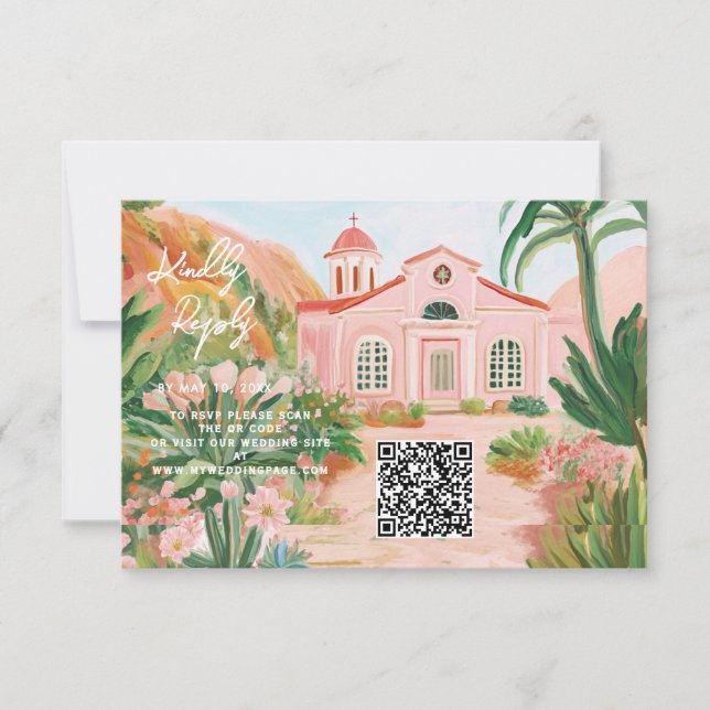 Rosa Mexiko Destinations QR-kod OSA Kort (Framsida)