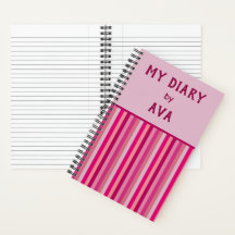 Rosa Min kalender vid mig Stripe Journal