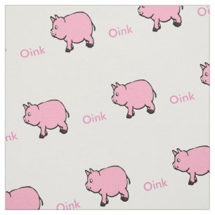 Rosa mini- grisar och Oink tyg