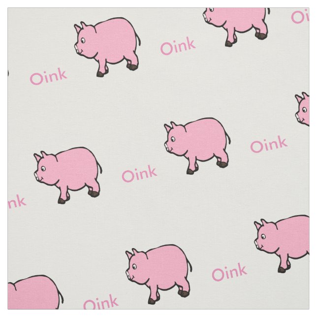 Rosa mini- grisar och Oink tyg (Provkarta)