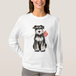 Rosa mini- Schnauzer för valentin T Shirt
