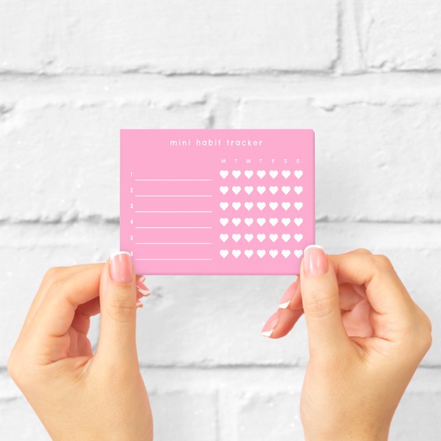 Rosa Mini Vanebok Sticky Notes Post-it Block (Skapare uppladdad)
