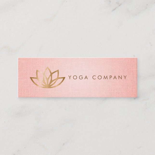 Rosa mini- visitkort för guld- (Framsida)